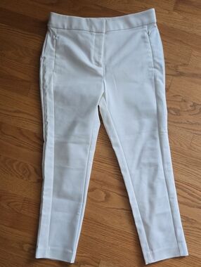 LOFT White Cropped Tailored Ankle Pants NWT